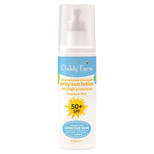 Load image into Gallery viewer, Childs Farm SPF50+ Baby Sun Lotion Spray Fragrance Free 100ml
