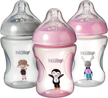 Load image into Gallery viewer, Nuby Combact Colic Feeding Friends Decorated Bottles 3pack, 240ml, 0+Months

