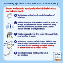Load image into Gallery viewer, Aptamil Lactose Free Milk Powder (400g)
