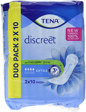 Load image into Gallery viewer, TENA Lady Discreet Extra Pads+ -Duo Pack 2 x 10 (20 pads)

