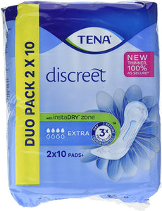 TENA Lady Discreet Extra Pads+ -Duo Pack 2 x 10 (20 pads)