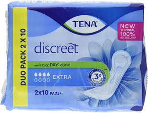 TENA Lady Discreet Extra Pads+ -Duo Pack 2 x 10 (20 pads)