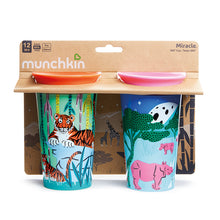 Load image into Gallery viewer, Munchkin Miracle 360° Sippy Cup WildLove Rhino &amp; Tiger 266ml
