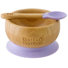 Load image into Gallery viewer, Bamboo Baby Suction Bowl &amp; Spoon
