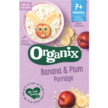 Organix  Banana & Plum  Porridge 200gms, 7+Months