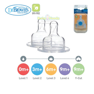 Dr Brown’s Options Wide Neck Silicone Bottle Teat ( 2pcs )