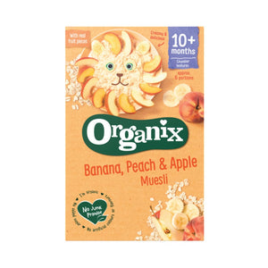 Organix Breakfast Banana, Peach & Apple Organic Muesli 10 Months+ 200g .