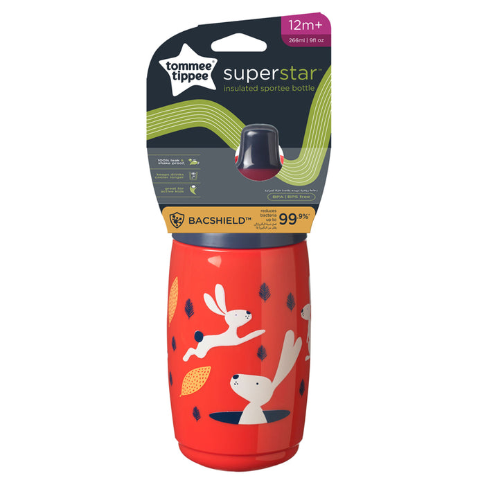 Tommee Tippee Superstar Insulated Sportee Bottle, 266ml 12+months