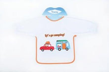 Load image into Gallery viewer, Mycey Leakproof Sleeved Baby Bib - Terrycotton- Lets Go Camping
