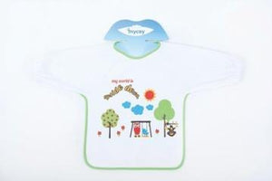 Mycey Leakproof Sleeved Baby Bib - Terrycotton- Lets Go Camping