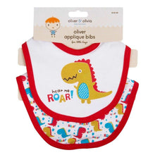 Load image into Gallery viewer, Oliver &amp; Olivia 2pcs Applique Baby Bibs for Newborn
