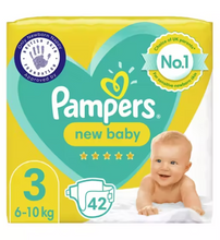 Load image into Gallery viewer, Pampers New Baby Size 3, 42 Newborn Nappies, 6kg-10kg, Essential Pack
