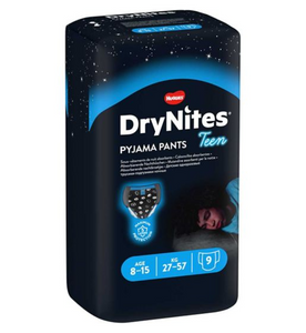 Huggies DryNites Boys Pyjama Pants, 9 Pack, 8-15Years, 27-57kg
