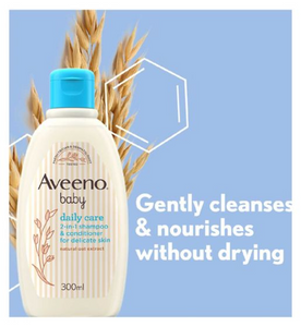 Aveeno Baby Daily Care 2-in-1 Shampoo & Conditioner, 300ml