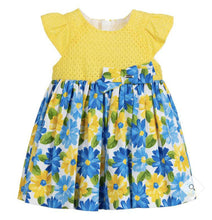 Load image into Gallery viewer, Yellow &amp; Blue Cotton Dress, 12months
