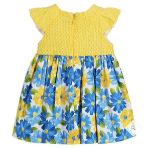 Yellow & Blue Cotton Dress, 12months