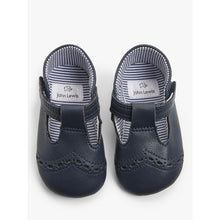 Load image into Gallery viewer, John Lewis &amp; Partners Baby Leather T-Bar Shoes, Navy, 12-18 months
