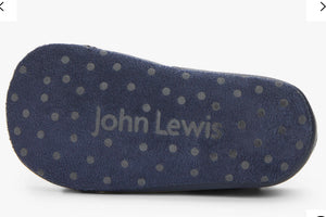 John Lewis & Partners Baby Leather T-Bar Shoes, Navy, 12-18 months