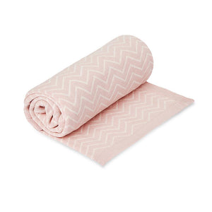 Welcome Home Chevron Knitted Blanket - pink