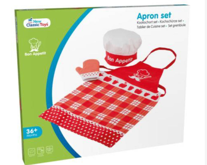 Kids Apron Set (Apron, oven glove & cooking cap)