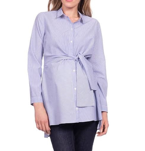 Cotton Empire Tie Maternity Blouse, UK Size16