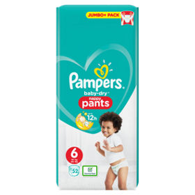 Pampers Baby-Dry Size 6 Nappy Pants 54 Jumbo Pack , (15+kg)