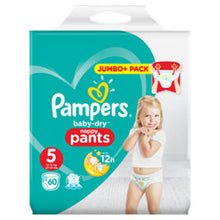 Load image into Gallery viewer, Pampers Baby-Dry Size 5 Nappy Pants 64 Jumbo Pack, (11-16kg)
