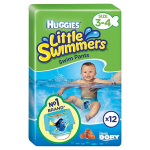 Huggies Little Swimmers Nappies Size 3-4, 12 pack, 7-15kg