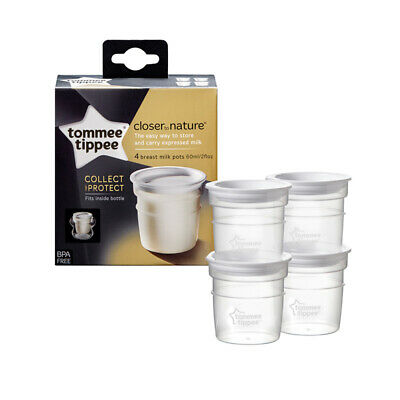 Tommee Tippee Closer to Nature Breast Milk Storage Containers 4Pk