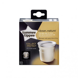 Tommee Tippee Closer to Nature Breast Milk Storage Containers 4Pk
