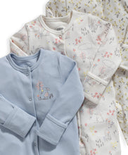 Load image into Gallery viewer, Mamas &amp; Papas 3 Pack Bunny &amp; Bee Sleepsuits, 3-6 months
